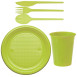 Economical Disposable TableWare Green Lime